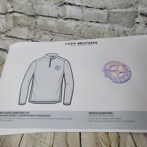 Stone Island Embossed Transparent Iridescent TPU Patch 3" Lion Brothers